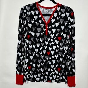 Little Sleepies Valentines Day Womens LS Pajama Top